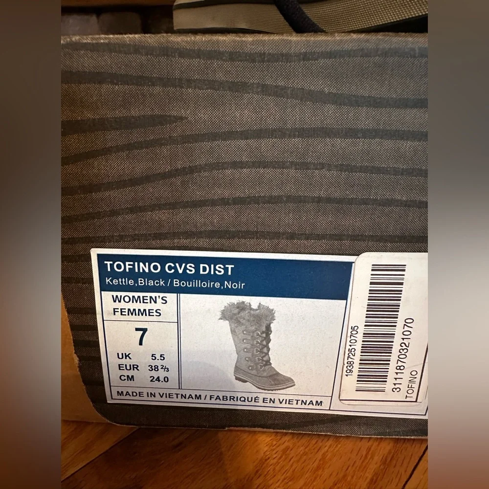 SOREL Tofino Waterproof Winter Snow Boots Gray / Black  Women's Size 7 - Picture 4 of 7